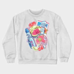 The cute set of the Japanese summer drinks and things Crewneck Sweatshirt